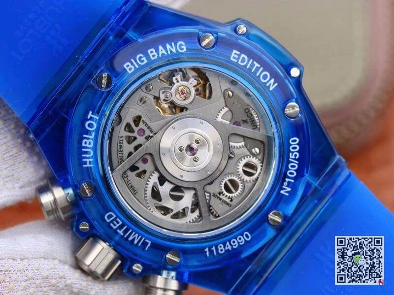 Hublot Big Bang Unico 411.JX.4802.RT Men Watches 1:1 Best Edition Replica Watch Swiss ETA1242 Blue Rubber Strap